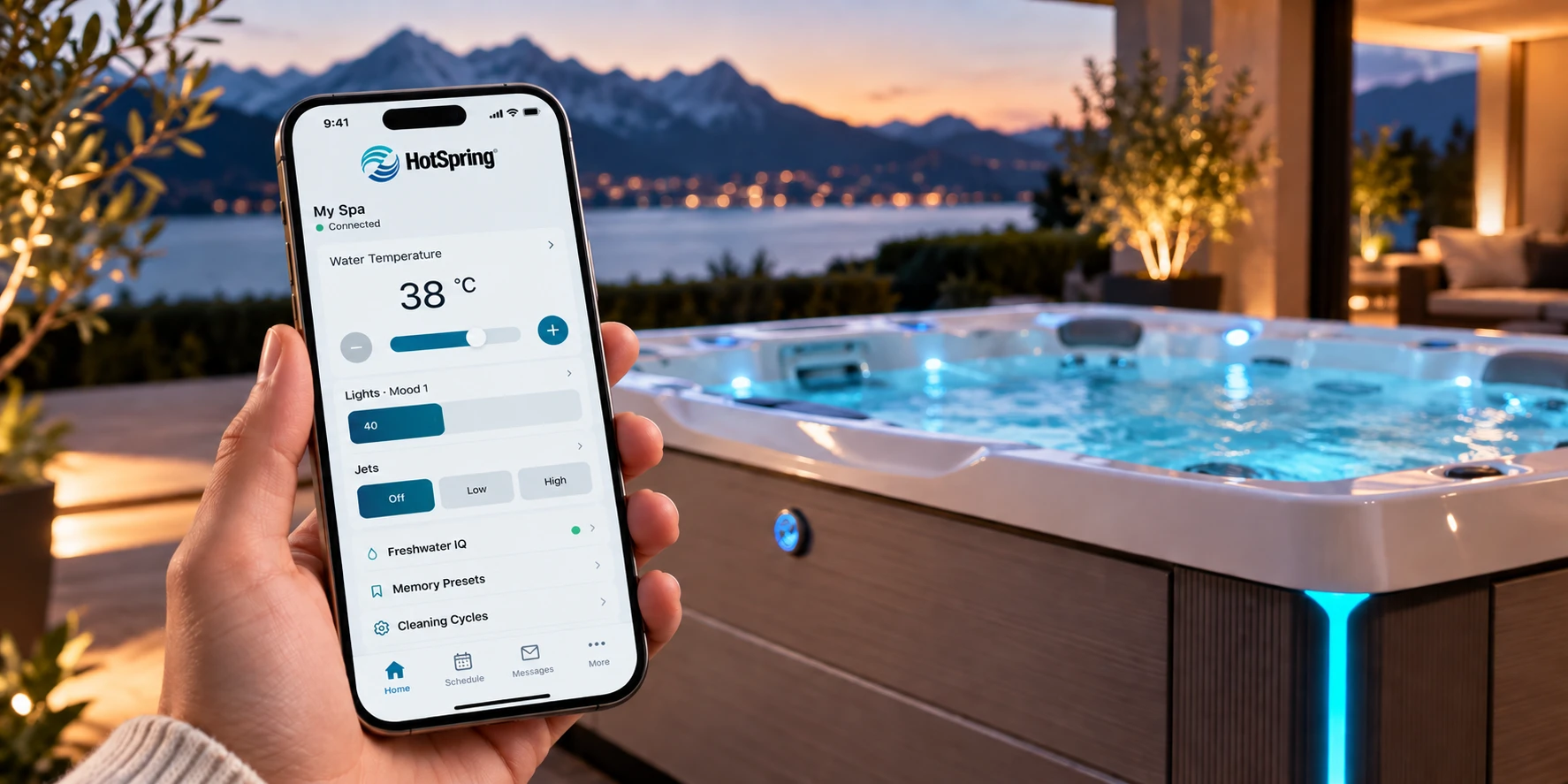 Contrôle d’un spa HotSpring depuis l’application HotSpring Spas