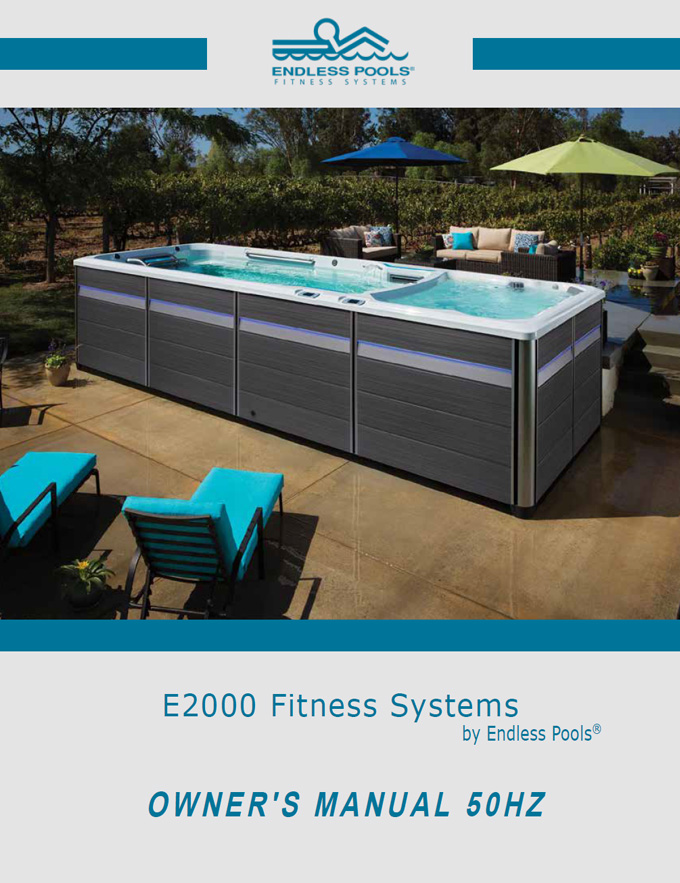 Owner's Manual Endless pools E2000 Fitness system 2024