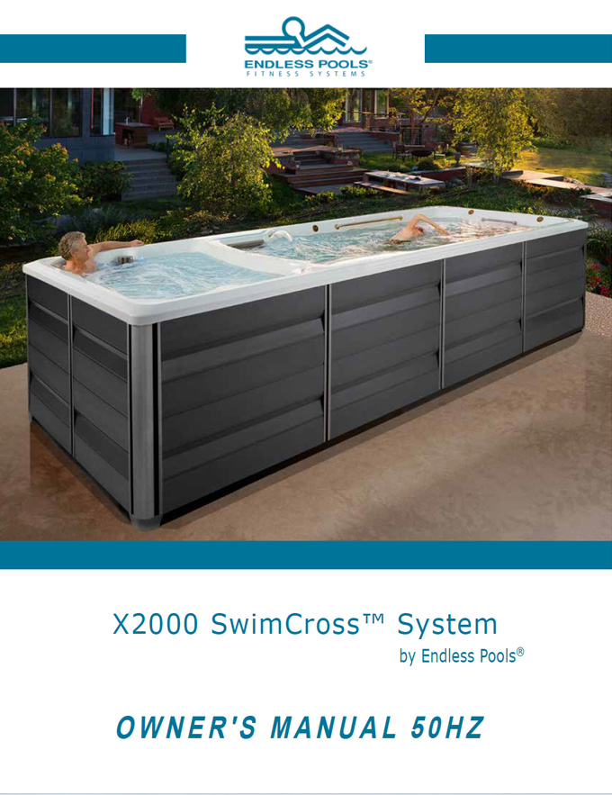 Owner's Manual Endless pools X2000 Fitness system 2024